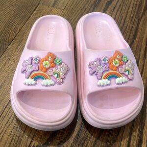 Zara pink used carebear sandals so cute !